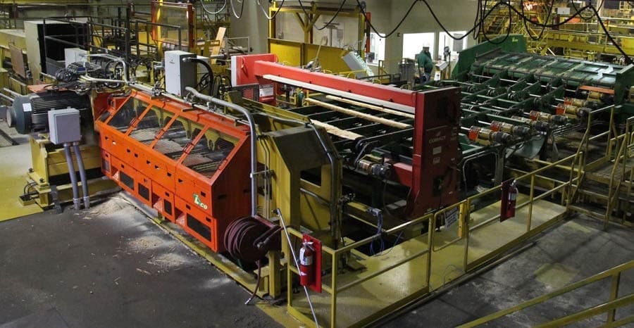 Lico Machinery ADM / ADMS Series optimized board edger systems, outfeed section
