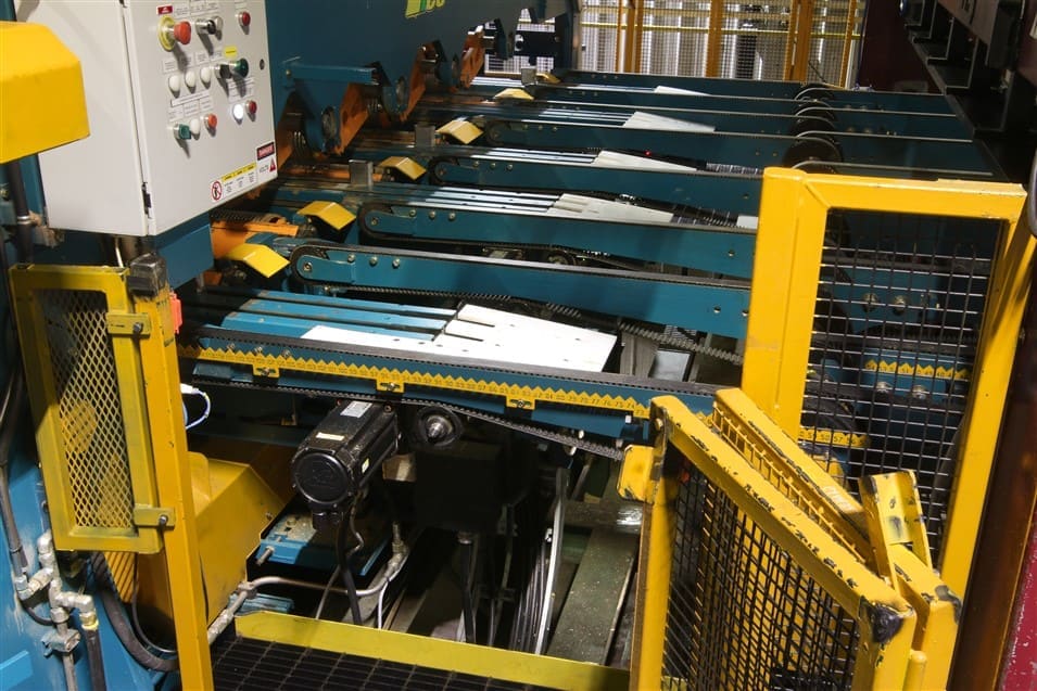 Lico Machinery ADM / ADMS Series optimized board edger systems, installed line, wide view