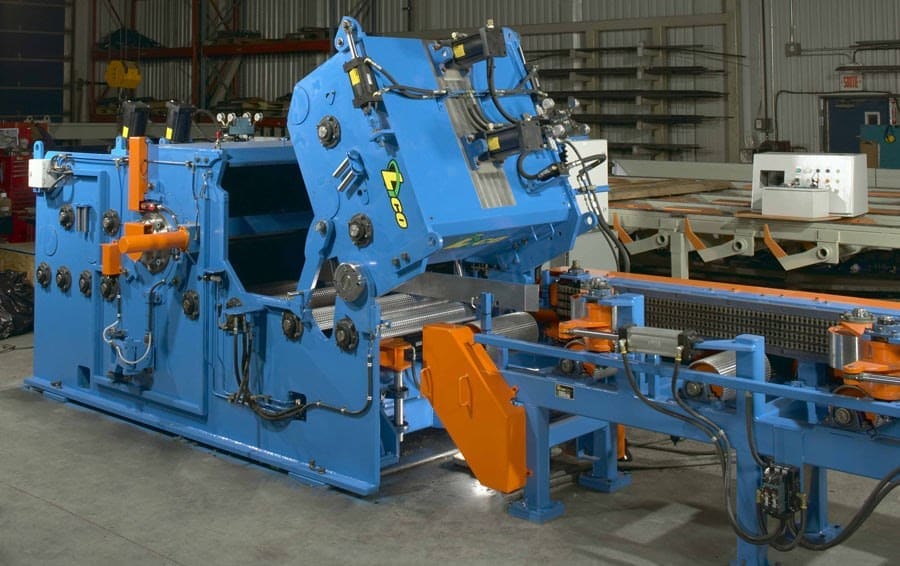 Lico Machinery DEB Series optimized gang edgers, outfeed section